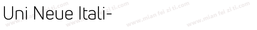 Uni Neue Itali字体转换